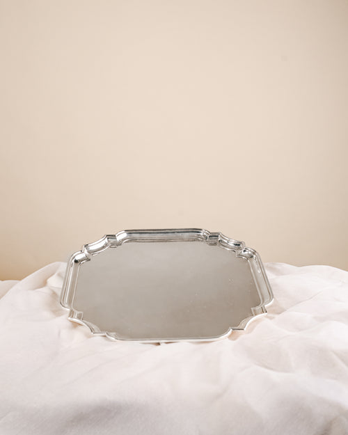 Bandeja Octogonal en Alpaca Plateada
