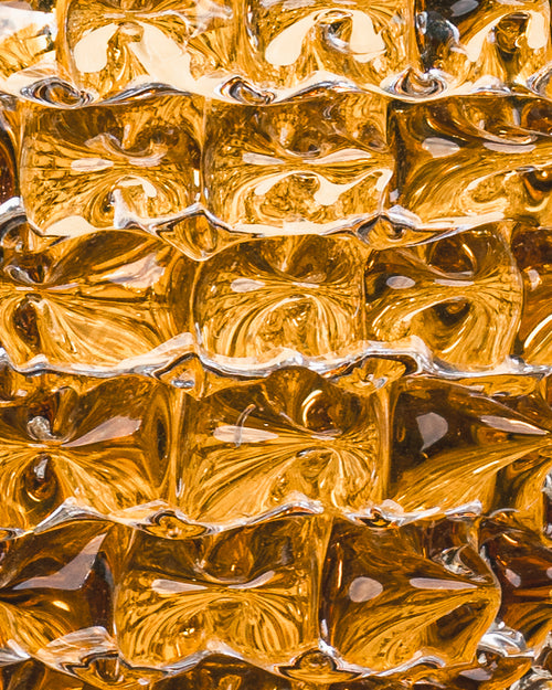 Jarrón Rostrato en Cristal de Murano Ámbar