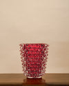 Jarrón Rostrato en Cristal de Murano Rojo Carmesí