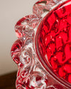 Jarrón Rostrato en Cristal de Murano Rojo Carmesí