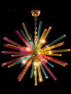Lámpara Sputnik Triedro Multicolor en Cristal de Murano