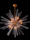 Lámpara Sputnik Triedro en Cristal de Murano Transparente
