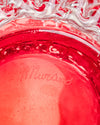 Jarrón Rostrato en Cristal de Murano Rojo Carmesí