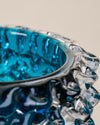 Jarrón Rostrato en Cristal de Murano Azul Cerúleo