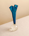 Jarrón Floral en Cristal de Murano Azul Cobalto