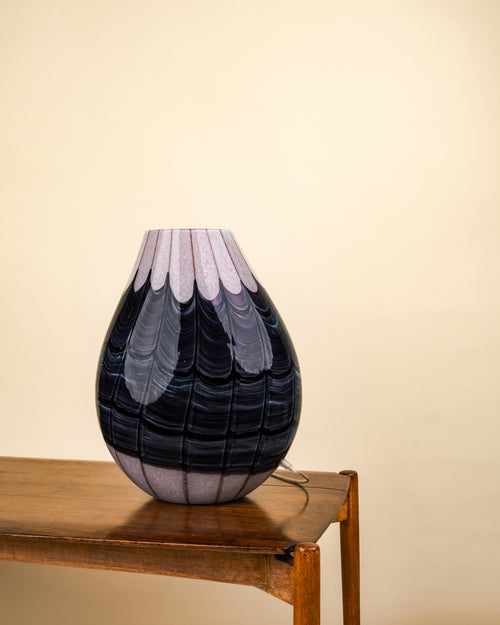 Lámpara Urna en Cristal de Murano Piumata en Morado