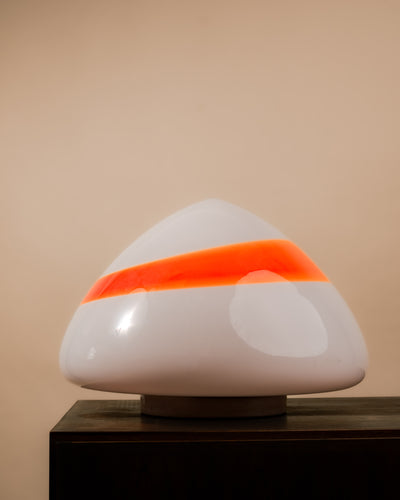 Lámpara "Mushroom" Space Age en Vidrio Opalino