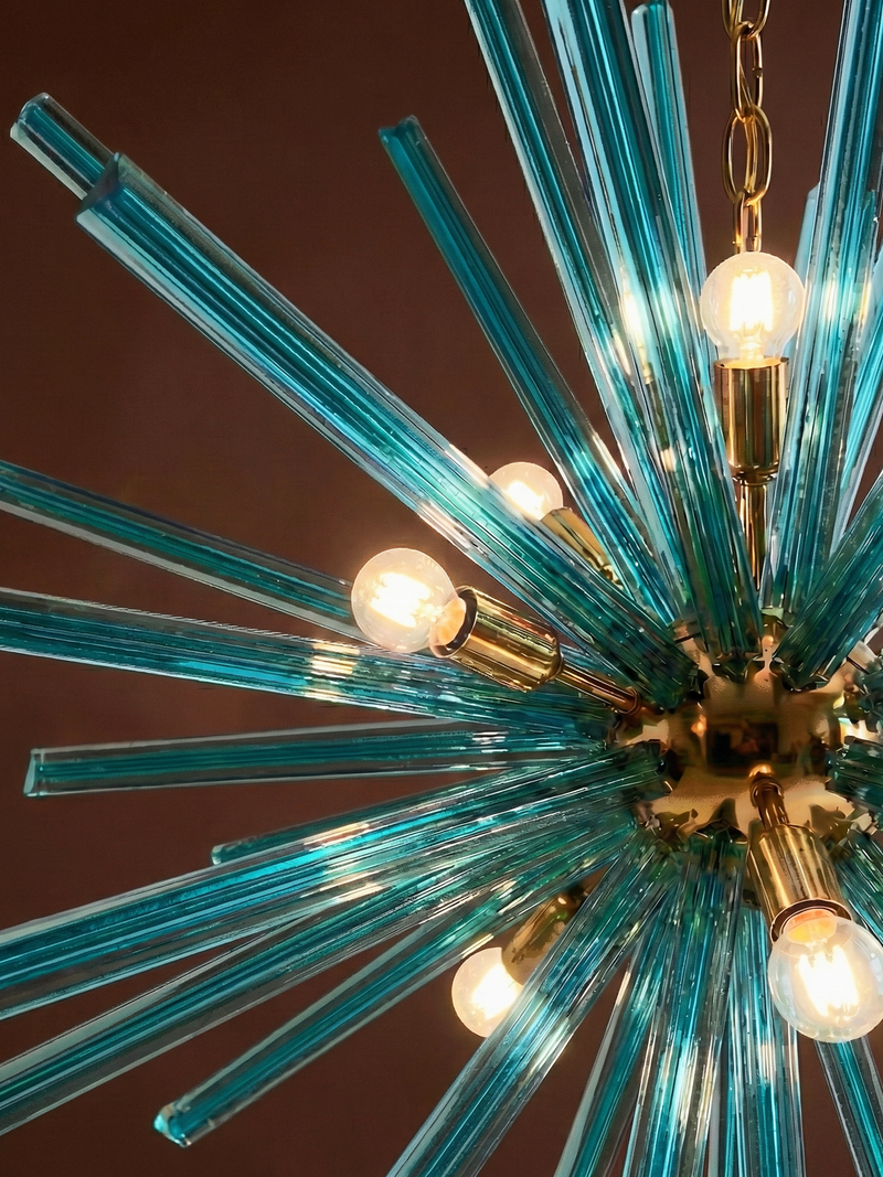 Lámpara Sputnik "Triédrica" Aqua