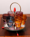 Carrusel de Licor Atomic 6 Vasos de Vidrio de Murano
