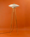 Lámpara de Pie UFO Diseño Space Age en Latón y Metal Lacado