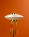 Lámpara de Pie UFO Diseño Space Age en Latón y Metal Lacado