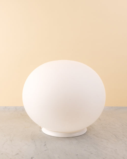 Lámpara de Sobremesa Globo Cristal de Murano Opalino