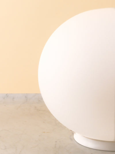 Lámpara de Sobremesa Globo Cristal de Murano Opalino