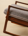 Mecedora Rocker Diseño Danés en Teca y Textil Tweed