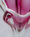 Jarrón de Murano Flor de Primavera Vidrio Sommerso Tricromático