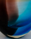 Jarrón de Murano Bícromo Azul Turquesa y Burdeos
