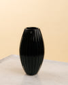 Jarrón Ribbed Fendi en Vidrio de Murano Negro