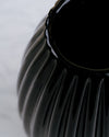 Jarrón Ribbed Fendi en Vidrio de Murano Negro
