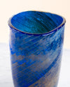 Jarrón Nebulosa de Murano Azul Cobalto y Plata