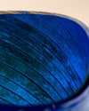 Jarrón Nebulosa de Murano Azul Cobalto y Plata