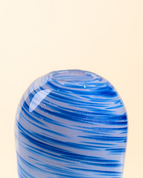 Jarrón Calima Azul en Vidrio Soplado Murano