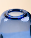 Jarrón Oculi Vidrio de Murano Azul Ahumado