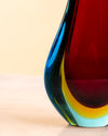 Jarrón Lirio Sommerso Tricromático de Murano