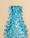 Jarrón Escultórico Rostrato en Cristal Azul de Murano
