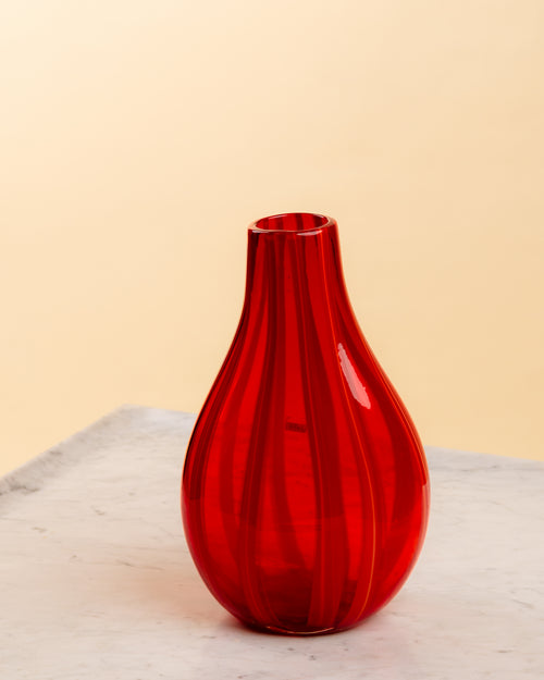 Jarrón Gota Carmín de Cintas de Murano