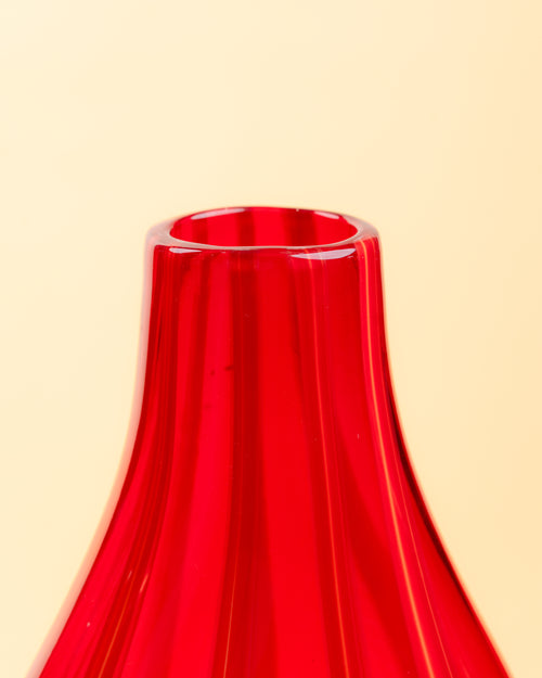 Jarrón Gota Carmín de Cintas de Murano