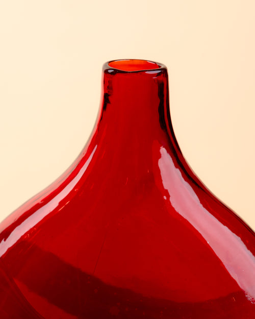 Jarrón Ágata Rojo Soplado de Murano
