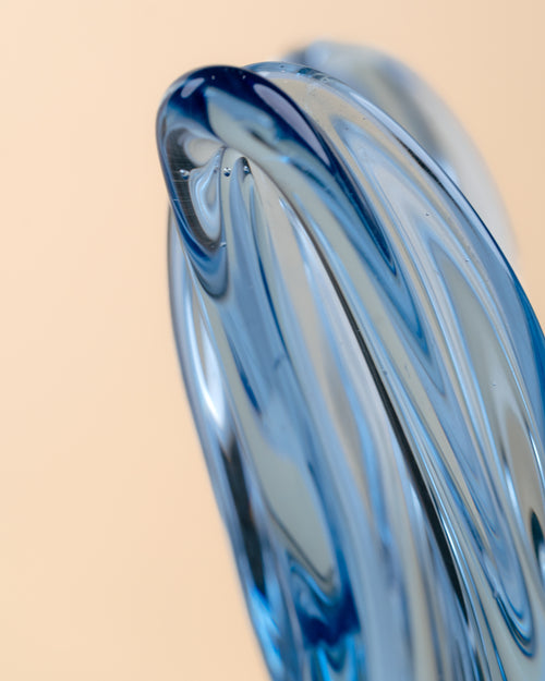 Jarrón de Murano Nenúfar en Vidrio Azul