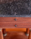 Pareja de Mesillas Auxiliares de Estilo Neoclásico en Madera, Mármol y Bronce