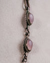 Collar de Plata y Cabujones de Cuarzo Rosa, S. XIX