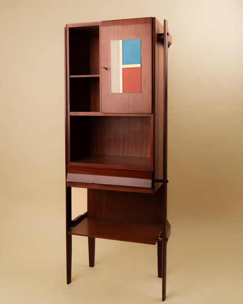 Mueble Cabinet Auxiliar Tipo Secreter Mid-Century