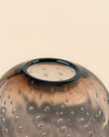 Jarrón Ovoidal de Vidrio de Murano con Textura de Burbujas