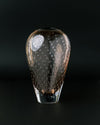 Jarrón Ovoidal de Vidrio de Murano con Textura de Burbujas