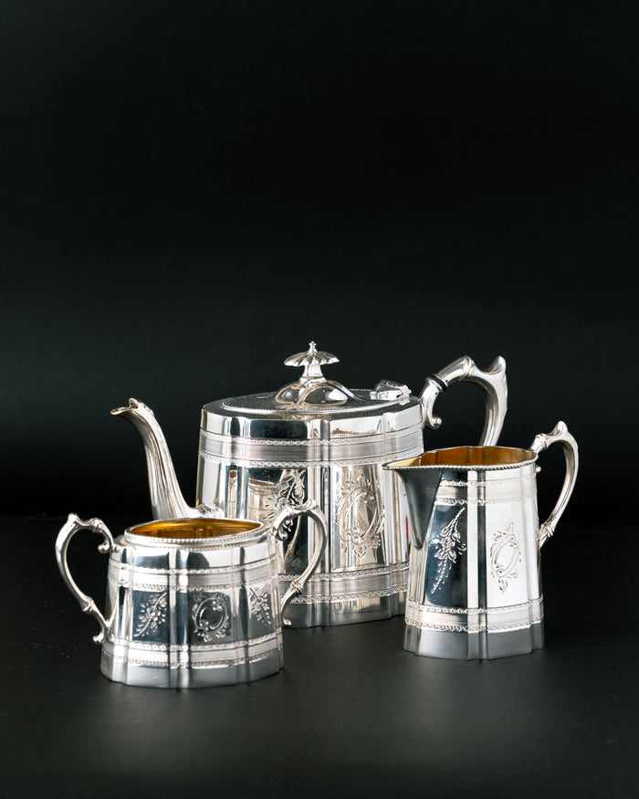 Juego de Té y Café de Tres Piezas James Dixon & Sons Sheffield