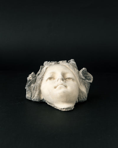 Escultura Fragmentaria de Rostro Clásico Estilo Neoclásico