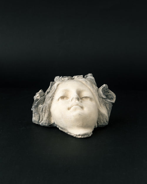 Escultura Fragmentaria de Rostro Clásico Estilo Neoclásico