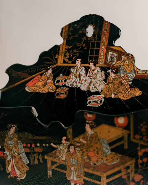 Guarda Cartas de Pared Lacado Oriental Chinoiserie