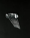 Juego de 6 Cucharillas en Metal Plateado con Mangos Labrados