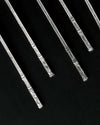 Juego de 6 Cucharillas en Metal Plateado con Mangos Labrados