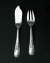 Cubertería de Pescado de 12 Piezas en Metal Plateado Luis XV