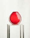 Jarrón Globular Bullicante en Rojo Rubí
