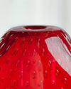Jarrón Globular Bullicante en Rojo Rubí