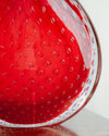 Jarrón Globular Bullicante en Rojo Rubí