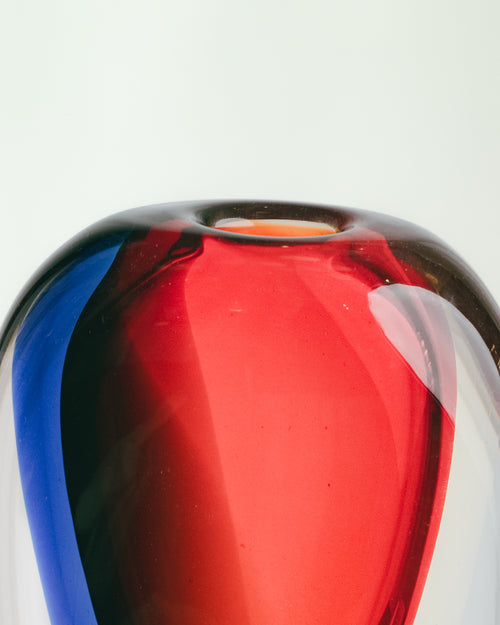 Jarrón Ovoidal Sommerso Tricolor Oball