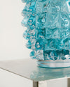 Jarrón Rostrato Turquesa de Cristal de Murano