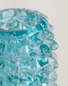 Jarrón Rostrato Turquesa de Cristal de Murano